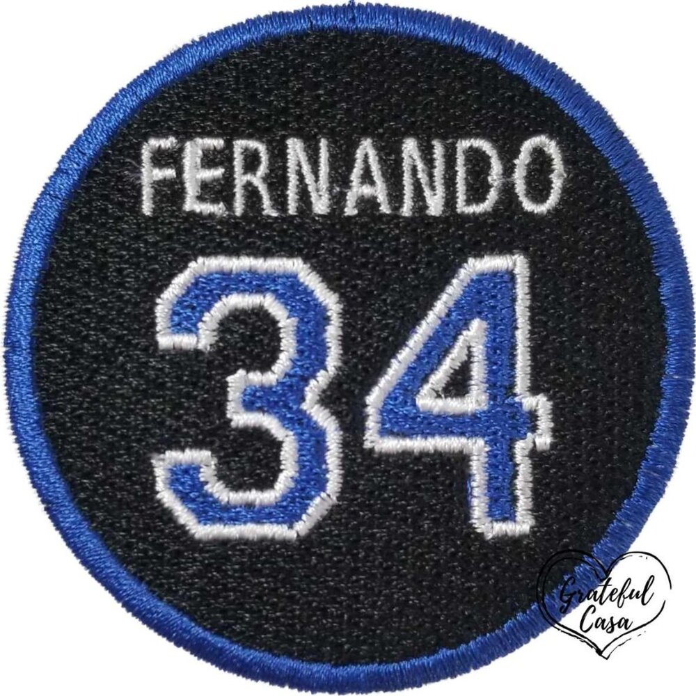 Full Coverage - Fernando Valenzuela 34 Memorial Patch Inspired Iron-on